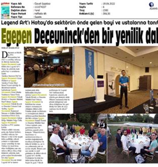 Egepen Deceuninckden bir yenilik daha