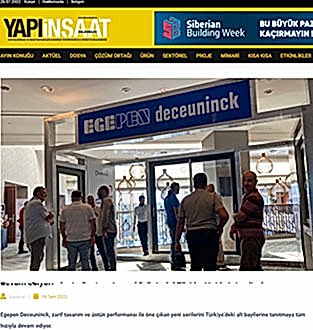 Yapı İnşaat Dergisi-Egepen Yeni Ürününün Tanıtımına devam ediyor